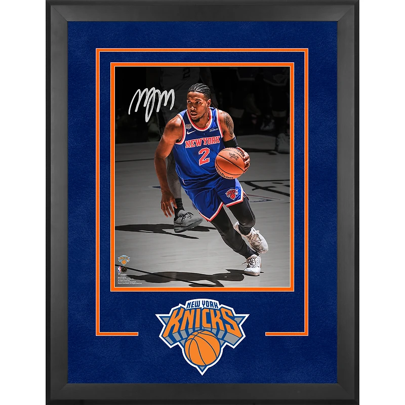 Miles McBride New York Knicks Autographed 2026 NBA Finals Champions Deluxe Framed 16" x 20" Action Spotlight Photograph