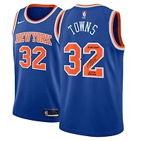 One of One: Karl-Anthony Towns New York Knicks Autographed Nike Icon Swingman Jersey with Multiple Inscriptions