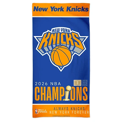 WinCraft New York Knicks 2026 NBA Finals Champions 30" x 60" Spectra Beach Towel