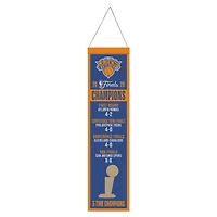 WinCraft New York Knicks Three-Time NBA Finals Champions 8" x 32" Wool Banner