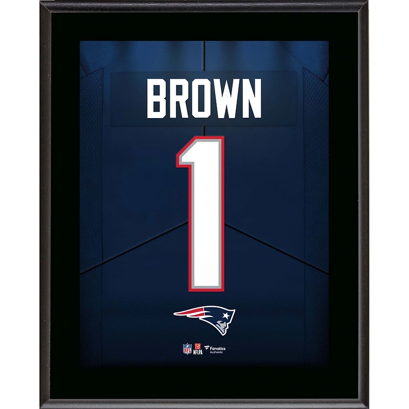 A.J. Brown New England Patriots 10.5" x 13" Jersey Number Sublimated Player Plaque