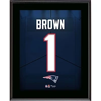 A.J. Brown New England Patriots 10.5" x 13" Jersey Number Sublimated Player Plaque