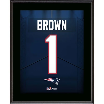 A.J. Brown New England Patriots 10.5" x 13" Jersey Number Sublimated Player Plaque