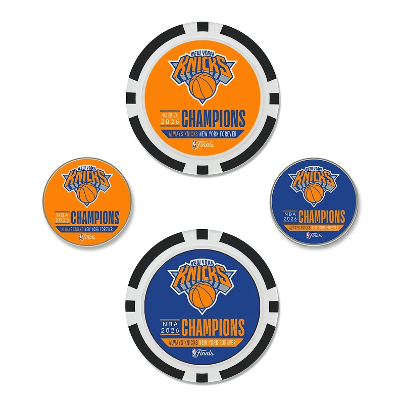 WinCraft New York Knicks 2026 NBA Finals Champions 4-Piece Ball Marker Set