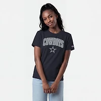 Women's Champion Navy Dallas Cowboys Arched Over Logo T-Shirt
