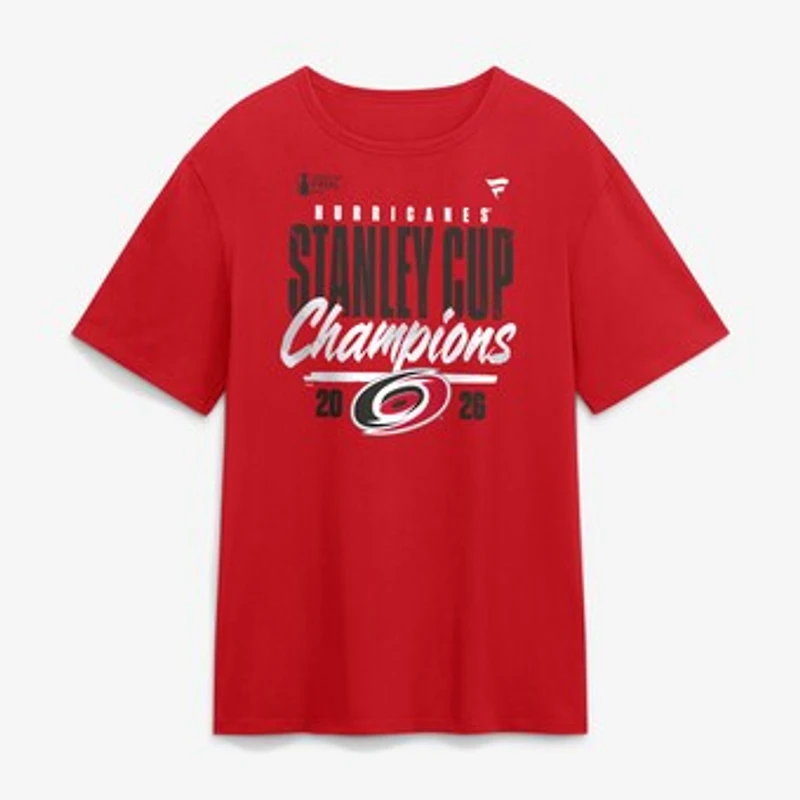 Men's Red Carolina Hurricanes 2026 Stanley Cup Champions T-Shirt