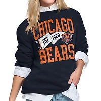 Women's Starter Navy Chicago Bears Pennant Fleece Sweatshirt