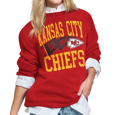 Women's Starter Red Kansas City Chiefs Pennant Fleece Sweatshirt