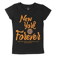 Girls Youth Stadium Essentials  Black New York Knicks New York Forever T-Shirt
