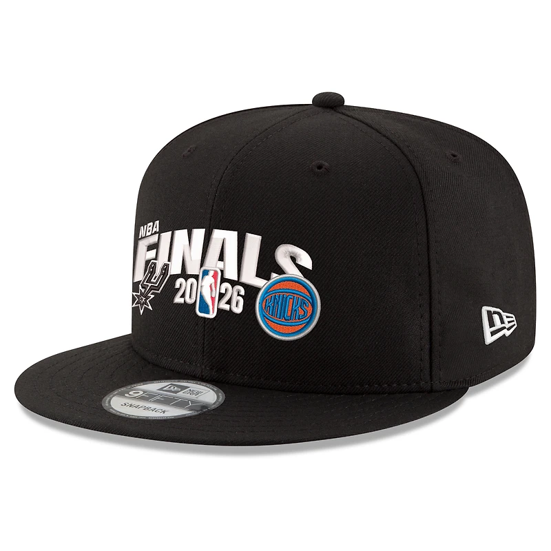 Men's New Era Black San Antonio Spurs vs. New York Knicks 2026 NBA Finals Matchup 9FIFTY Snapback Hat