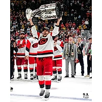 Sebastian Aho Carolina Hurricanes Autographed 2026 Stanley Cup Champions 16" x 20" Raising Cup Photograph with "2026 SC Champs" Inscription