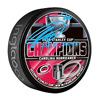 Sebastian Aho Carolina Hurricanes Autographed 2026 Stanley Cup Champions Hockey Puck with "2026 SC Champs" Inscription