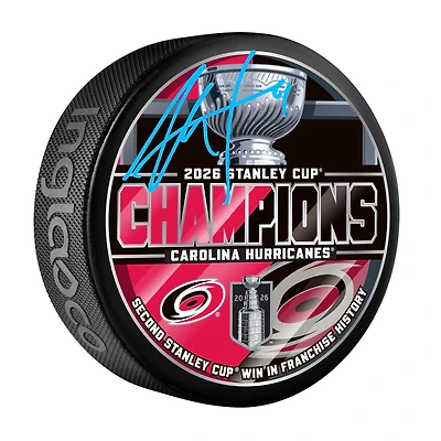 Jordan Staal Carolina Hurricanes Autographed 2026 Stanley Cup Champions Hockey Puck