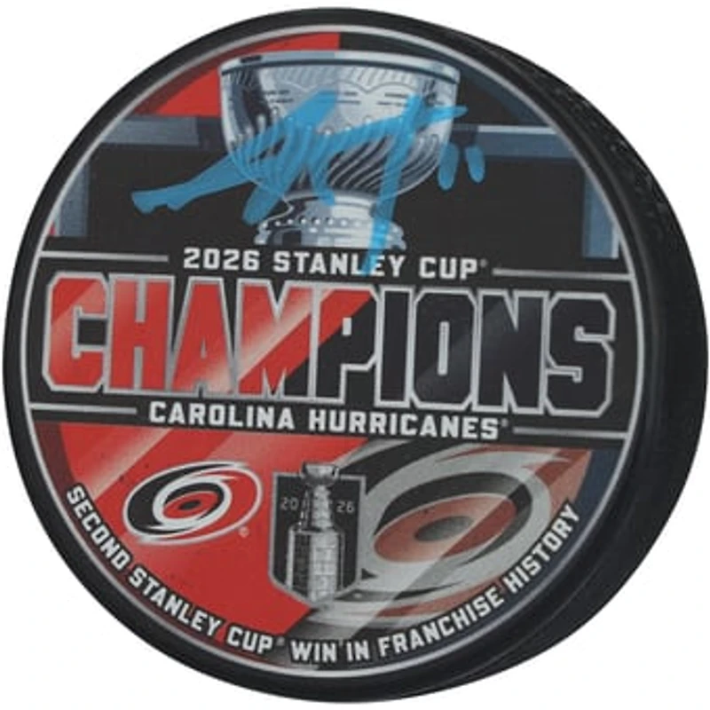 Jordan Staal Carolina Hurricanes Autographed 2026 Stanley Cup Champions Hockey Puck