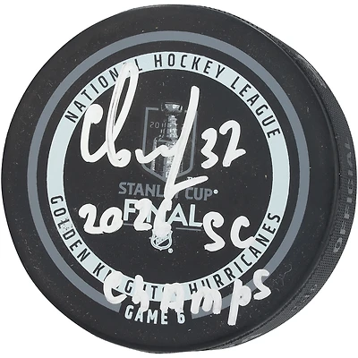 Andrei Svechnikov Carolina Hurricanes Autographed 2026 Stanley Cup Champions Official Game Puck with "2026 SC Champs" Inscription