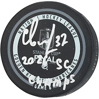 Andrei Svechnikov Carolina Hurricanes Autographed 2026 Stanley Cup Champions Official Game Puck with "2026 SC Champs" Inscription