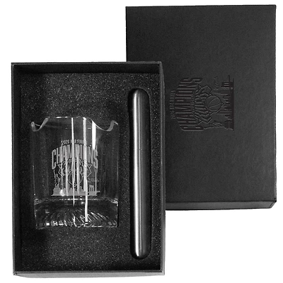 Logo Brands New York Knicks 2026 NBA Finals Champions Rocks Glass Cigar Gift Set