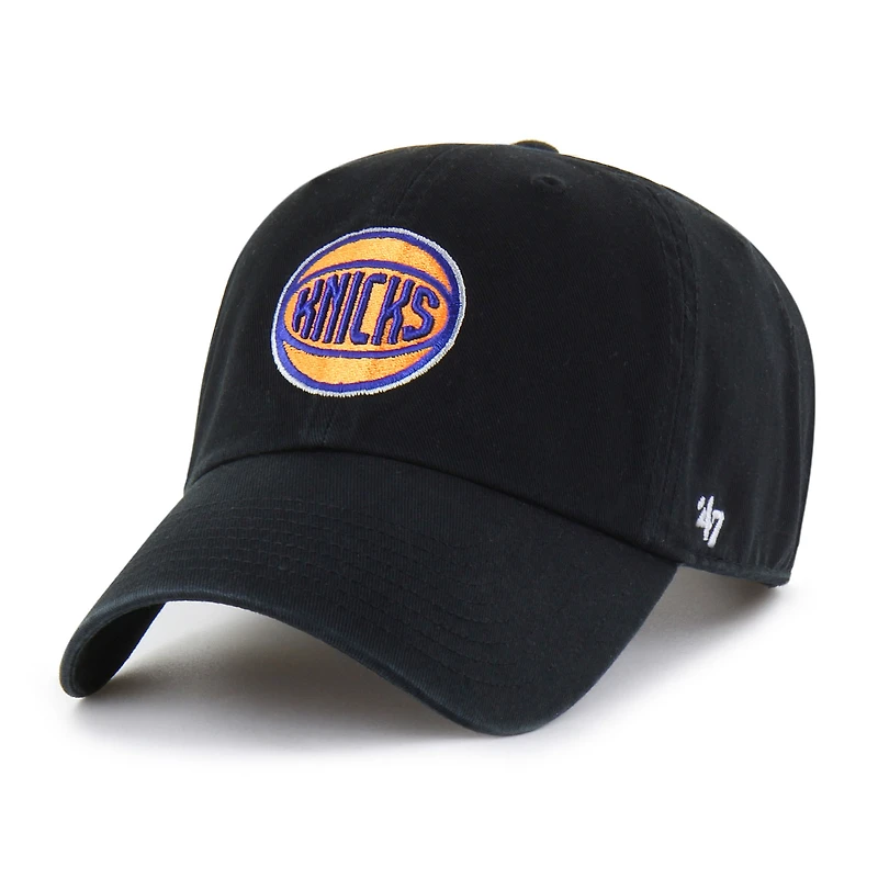 Men's '47 Black New York Knicks Clean Up Adjustable Hat