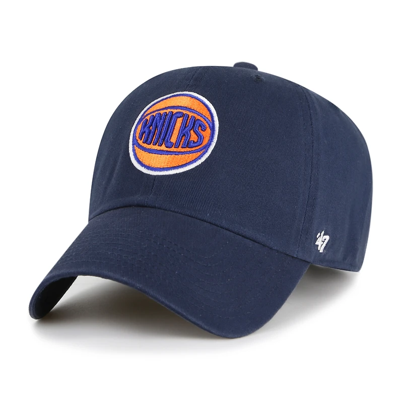 Men's '47 Navy New York Knicks Clean Up Adjustable Hat