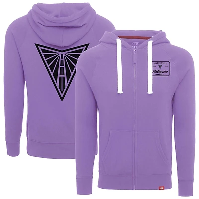 Unisex Sportiqe Violet Golden State Valkyries Heywood Raglan Full-Zip Hoodie