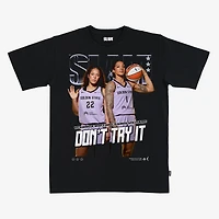 Unisex SLAM Gabby Williams & Veronica Burton Black Golden State Valkyries Cover T-Shirt