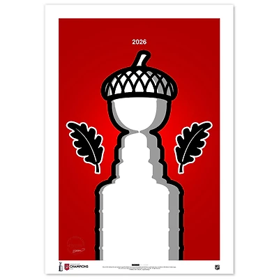 S. Preston Art & Designs Carolina Hurricanes 2026 Stanley Cup Champions 24'' x 36'' Limited Edition Fine Art Print