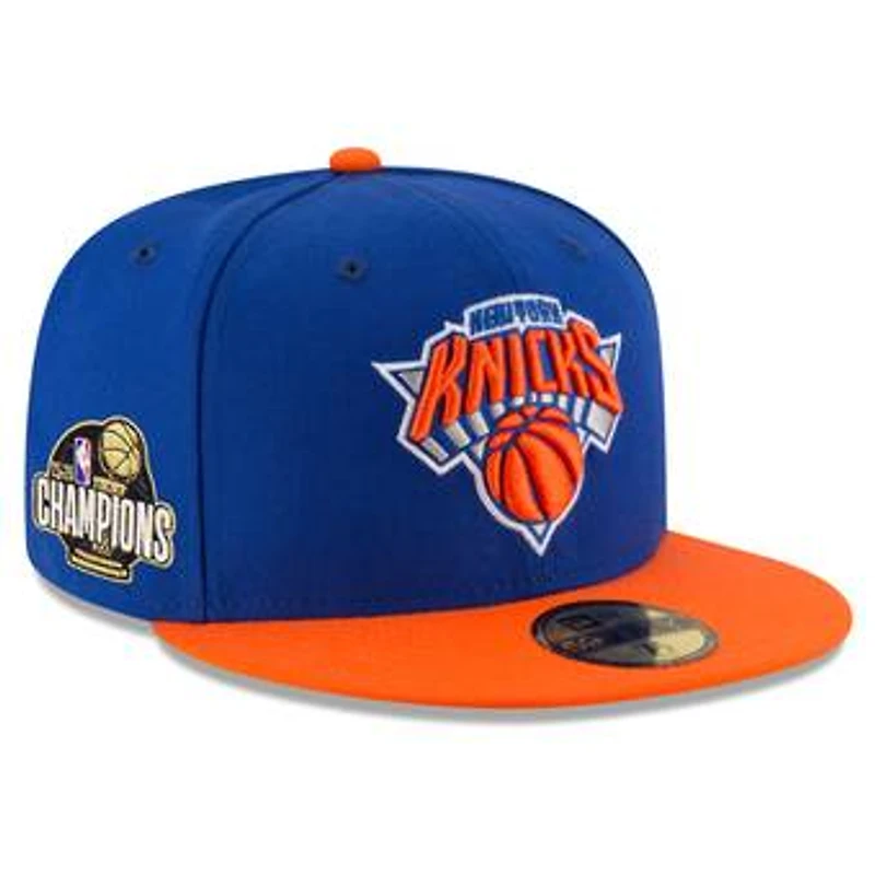 Men's New Era  Blue/Orange New York Knicks 2026 NBA Finals Champions 59FIFTY Fitted Hat