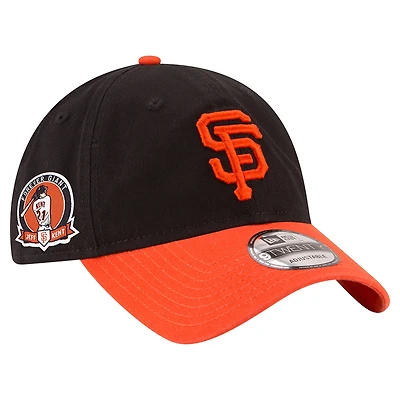 Men's New Era Black/Orange San Francisco Giants Jeff Kent Number Retirement Casual Classic Adjustable Hat