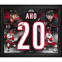 Sebastian Aho Carolina Hurricanes Autographed 2026 Stanley Cup Champions Framed 20" x 24" Jersey Number Collage