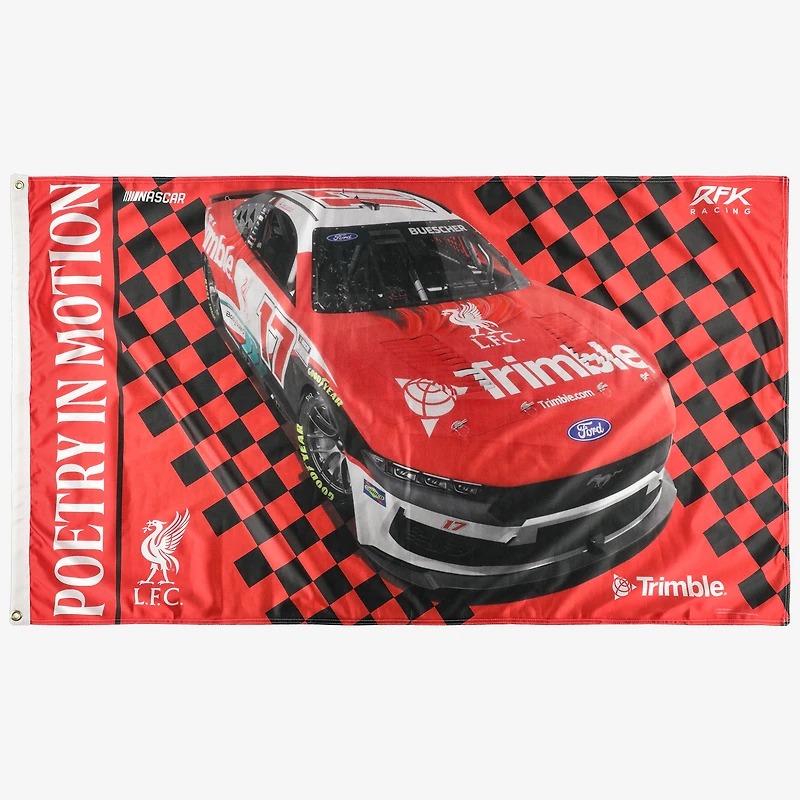 Rico Industries Chris Buescher x Liverpool Single-Sided 3' x 5' Flag