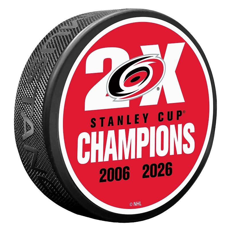 Carolina Hurricanes Two-Time Stanley Cup Champions 3'' Puck