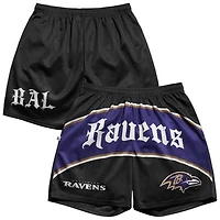 Men's Chalk Line Black Baltimore Ravens Victorian Retro Shorts