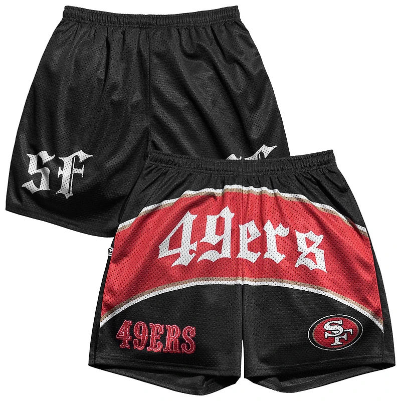 Men's Chalk Line Black San Francisco 49ers Victorian Retro Shorts