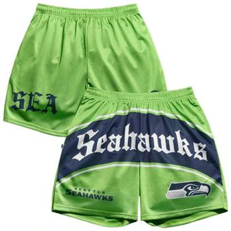 Men's Chalk Line Neon Green Seattle Seahawks Victorian Retro Shorts