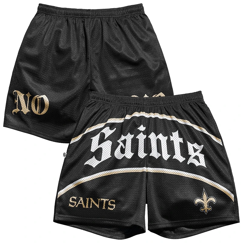 Men's Chalk Line Black New Orleans Saints Victorian Retro Shorts