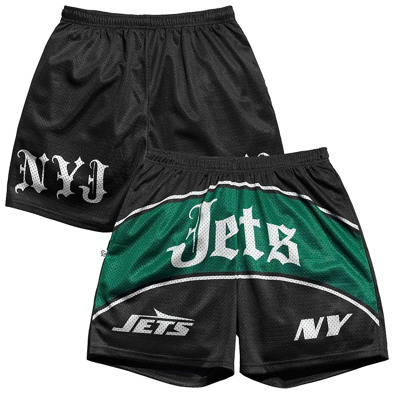 Men's Chalk Line Black New York Jets Victorian Retro Shorts