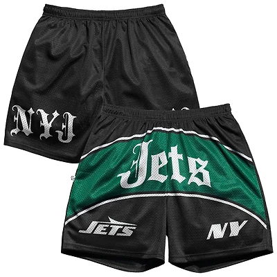 Men's Chalk Line Black New York Jets Victorian Retro Shorts
