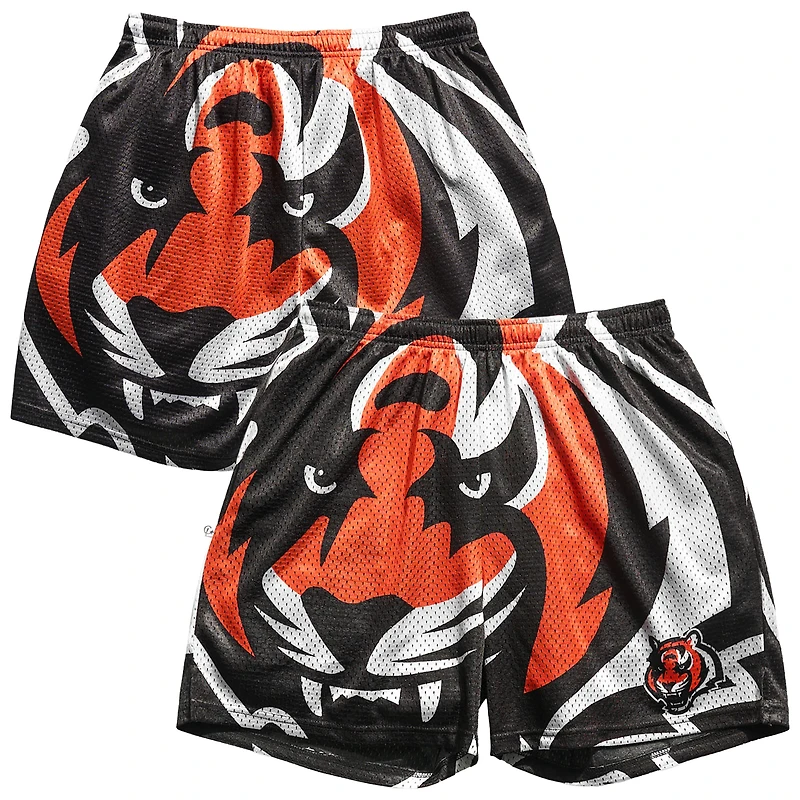 Men's Chalk Line Black Cincinnati Bengals Big Logo Retro Shorts