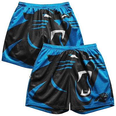 Men's Chalk Line Blue Carolina Panthers Big Logo Retro Shorts