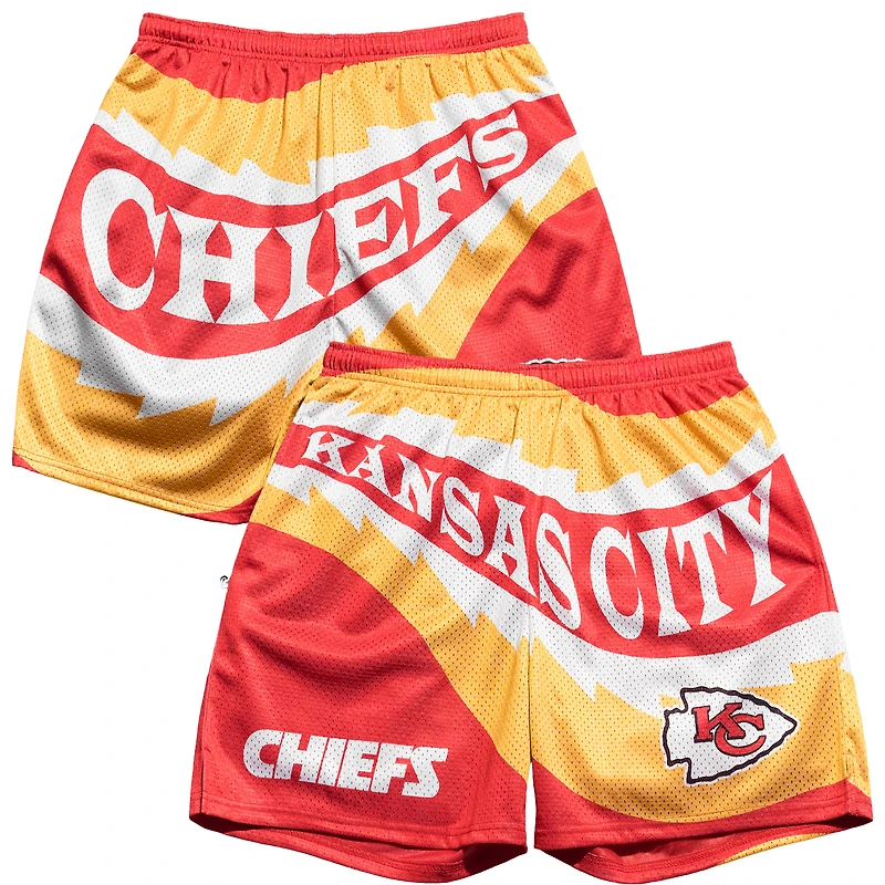 Men's Chalk Line Red Kansas City Chiefs Saw Blade Retro Shorts