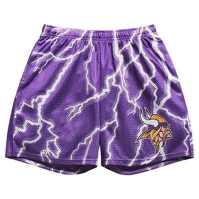 Men's Chalk Line Purple Minnesota Vikings Lightning Retro Shorts