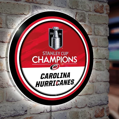 Evergreen Enterprises Carolina Hurricanes 2026 Stanley Cup Champions 23" LED XL Round Wall Sign