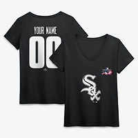 Women's Black Chicago White Sox Celebrating America's 250th Personalized Name & Number V-Neck T-Shirt