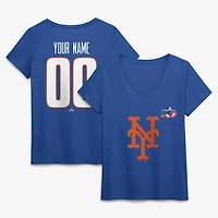 Women's Royal New York Mets Celebrating America's 250th Personalized Name & Number V-Neck T-Shirt
