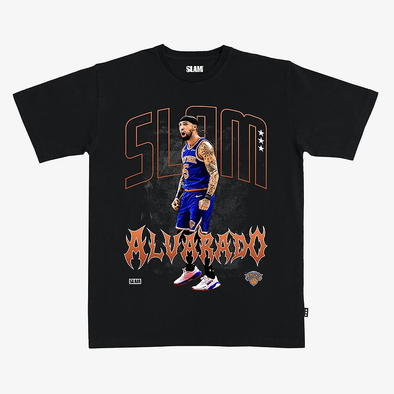 Unisex SLAM Jose Alvarado Black New York Knicks T-Shirt