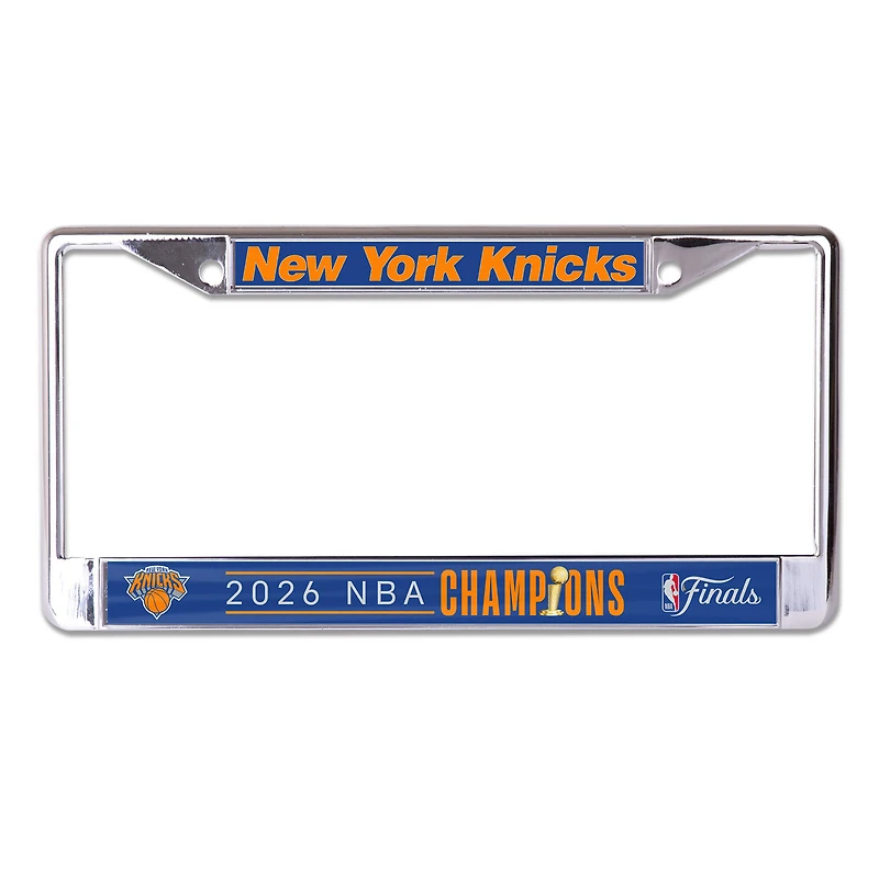 WinCraft New York Knicks 2026 NBA Finals Champions Laser Cut Metal License Plate Frame