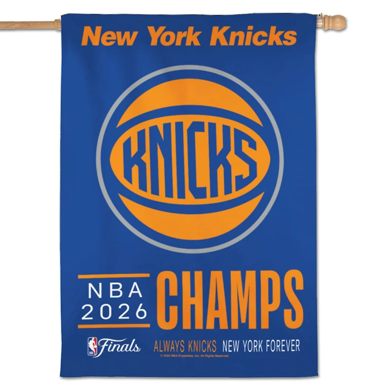 WinCraft New York Knicks 2026 NBA Finals Champions Double-Sided 28" x 40" Vertical Banner