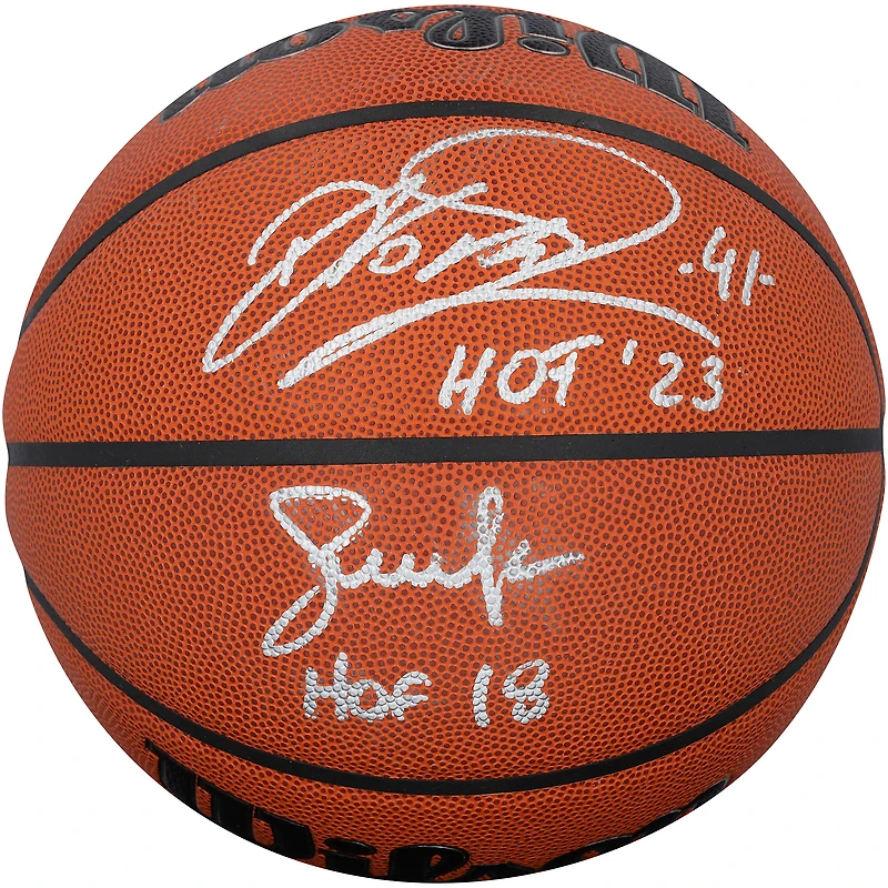 Dirk Nowitzki & Steve Nash Dallas Mavericks Autographed Wilson Authentic Series Indoor/Outdoor Basketball with "HOF" Inscription
