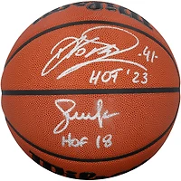 Dirk Nowitzki & Steve Nash Dallas Mavericks Autographed Wilson Authentic Series Indoor/Outdoor Basketball with "HOF" Inscription