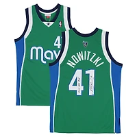 Dirk Nowitzki Dallas Mavericks Autographed Green Mitchell & Ness 2004 Authentic Jersey with "2007 MVP" Inscription - Limited Edition of 10